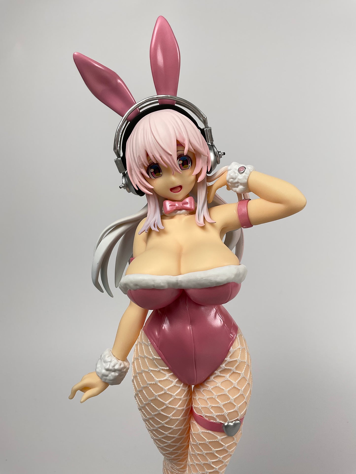 Super Sonico BiCute Bunnies Figure Pink Ver. Furyu Bunny with real stockings