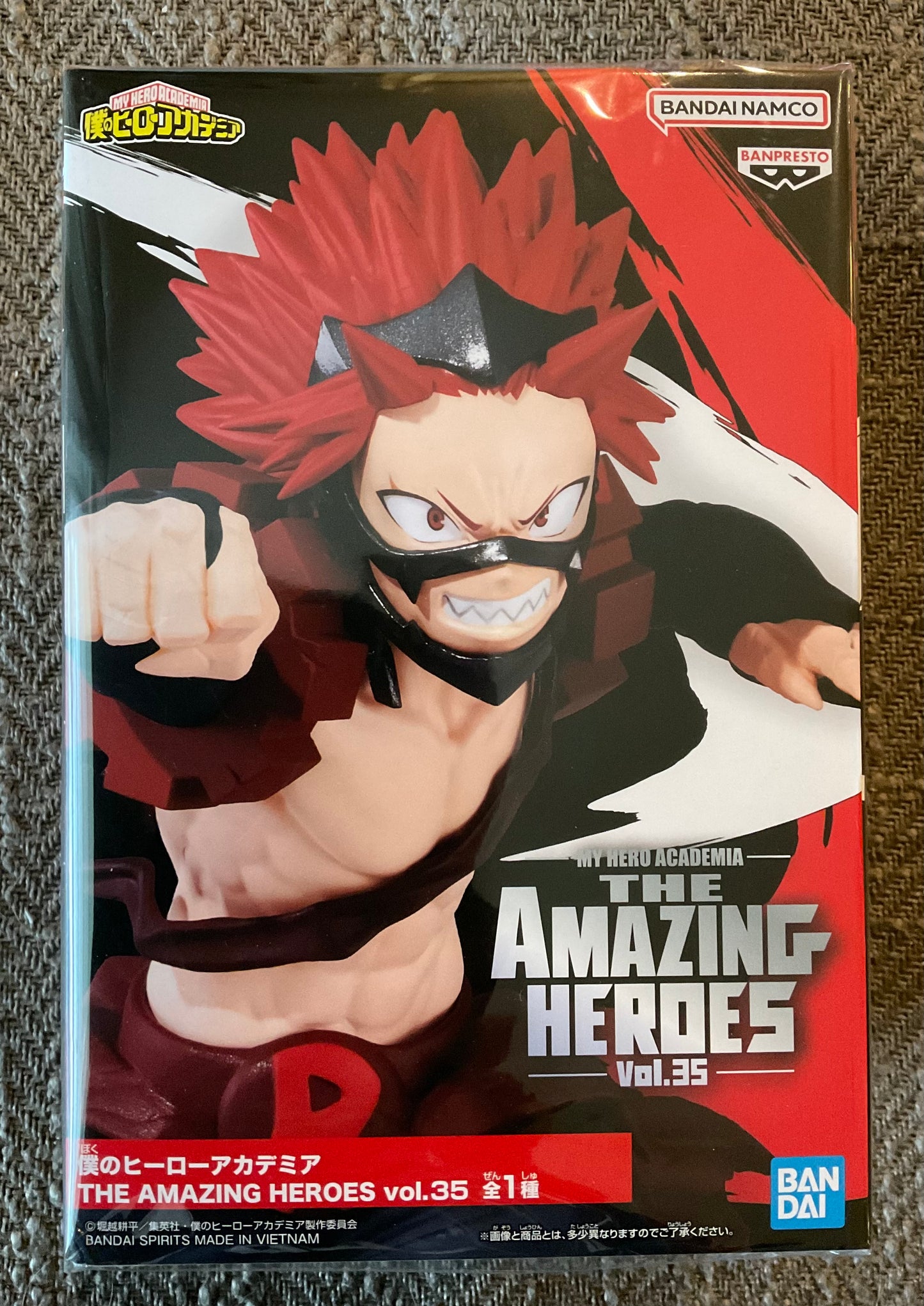 Banpresto- My Hero Academia- THE AMAZING HEROES- Eijiro Kirishima Figure Vol.35